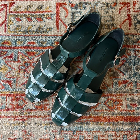 NWOB Anthropologie Pilcro The Maris Fisherman Sandas in Green - Picture 4 of 13